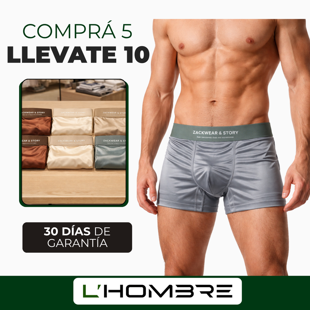 [Llevá 10 y Pagá 5] Bóxer Masculino Imperial Antiolor de Seda Fría sin Costura (¡Confort y Frescura!)