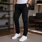 [Leve 3 e Pague 2] Calça Chino Masculina Falcon em Sarja de Algodão com Elastano | Conforto e Elegância