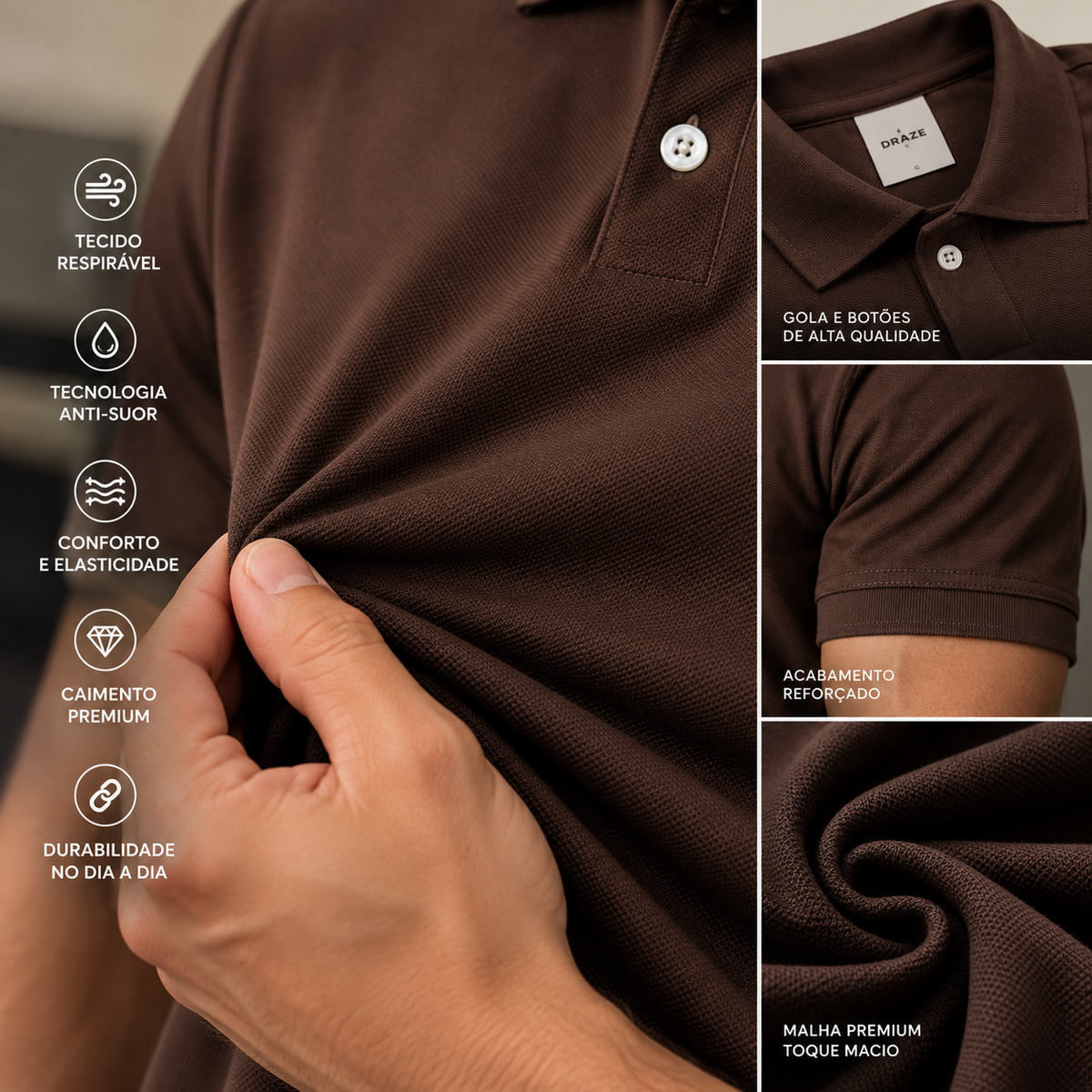 [Compre 2 e Leve 4] Camisa Masculina Daze Premium | Conforto, Elegância e Caimento Perfeito