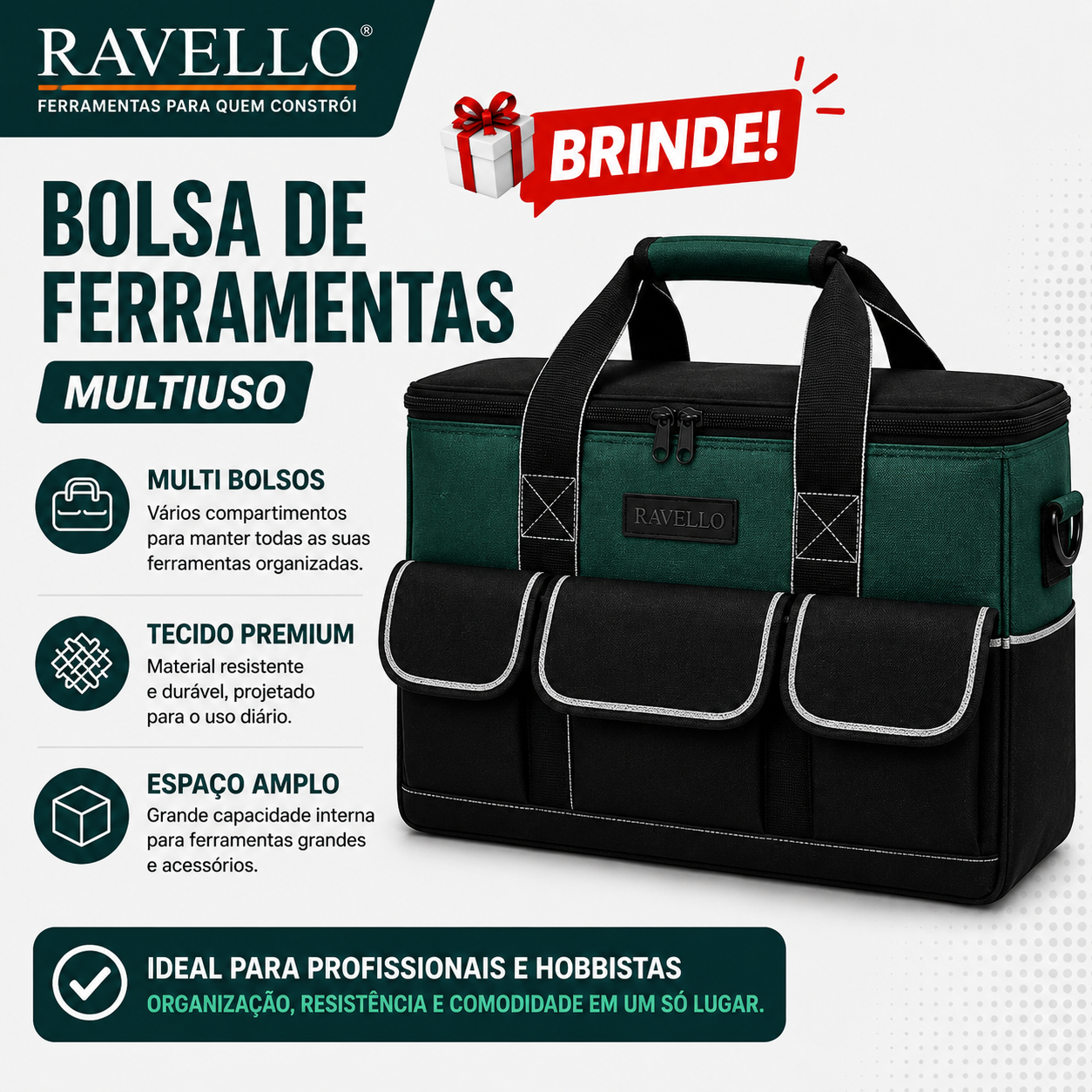 Mini Motosserra Elétrica Portátil + 4 Baterias e Bolsa de Ferramentas Grátis