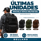 Mochila Tática Militar Alta Capacidade 50 Litros | 100% Impermeável e Ergonômica