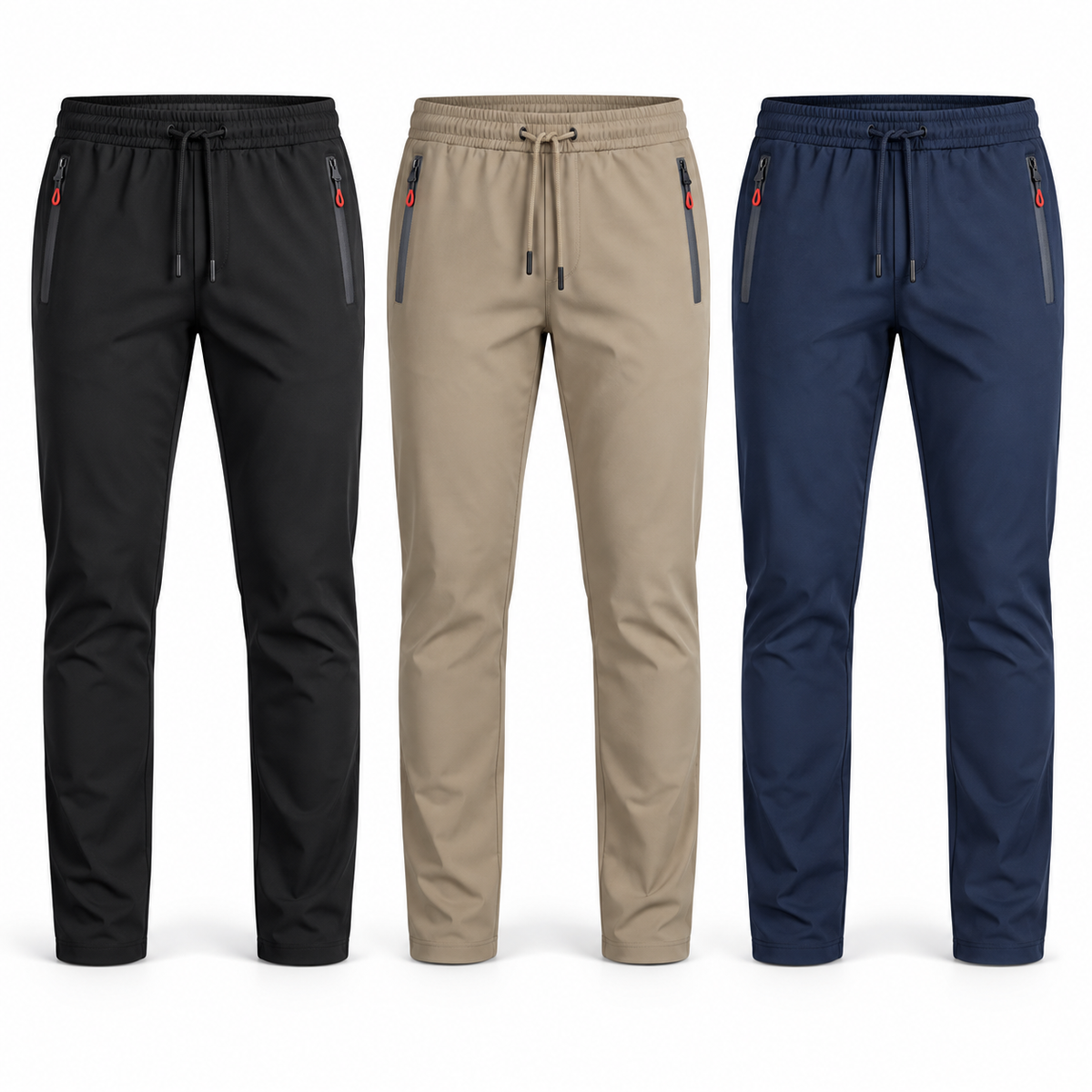 [Compre 2 Leve 3] Calça Masculina Tática Jogger | Conforto com Bolsos de Zíper e Ajuste na Cintura