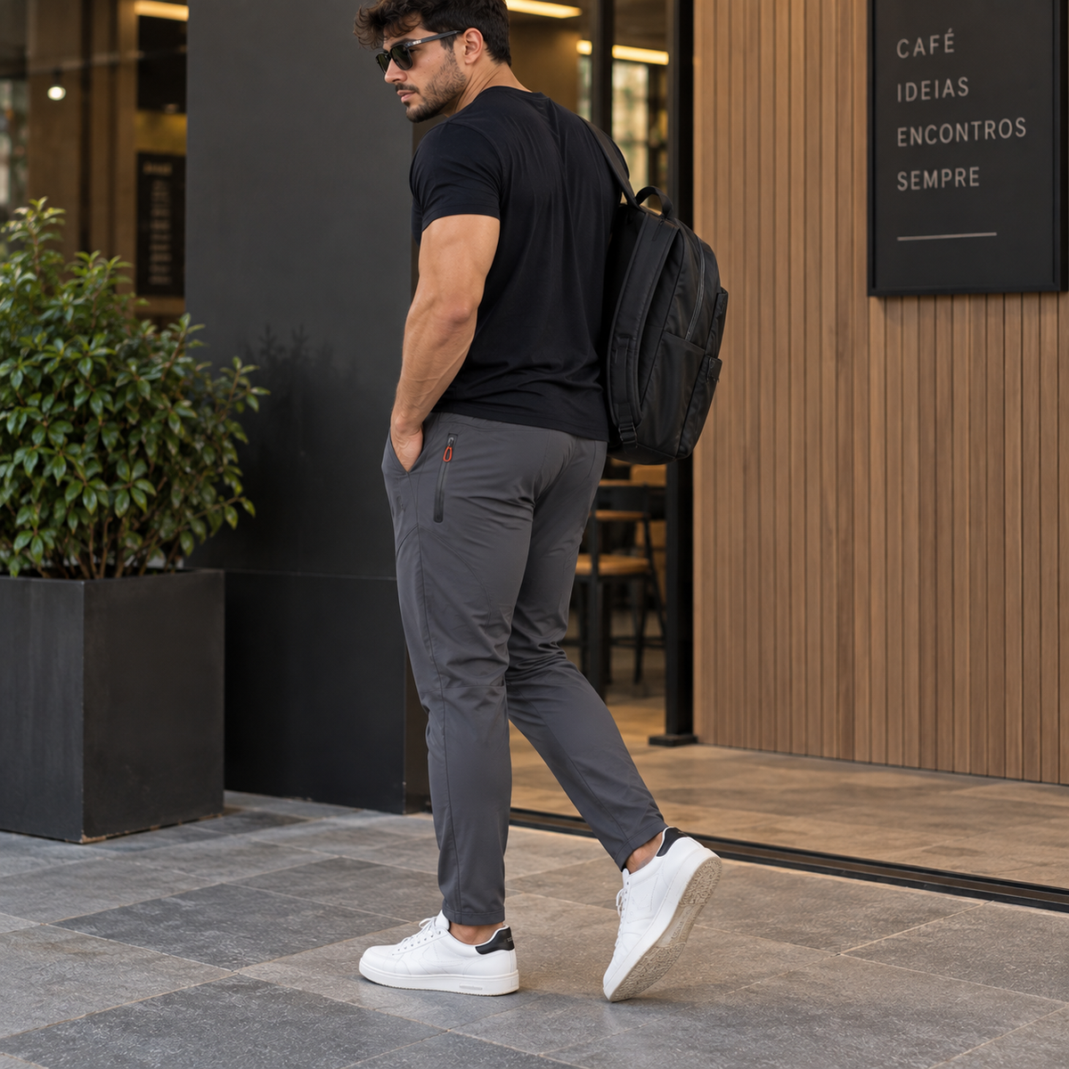 [Compre 2 Leve 3] Calça Masculina Tática Jogger | Conforto com Bolsos de Zíper e Ajuste na Cintura