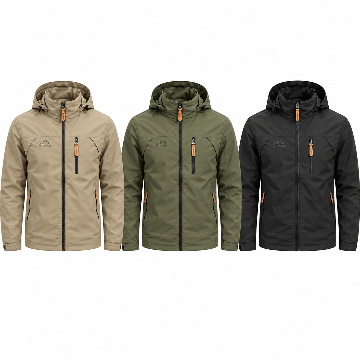 [Compre 1 Leve 2] Jaqueta Masculina Outdoor Impermeável com Capuz – Conforto, Proteção e Estilo