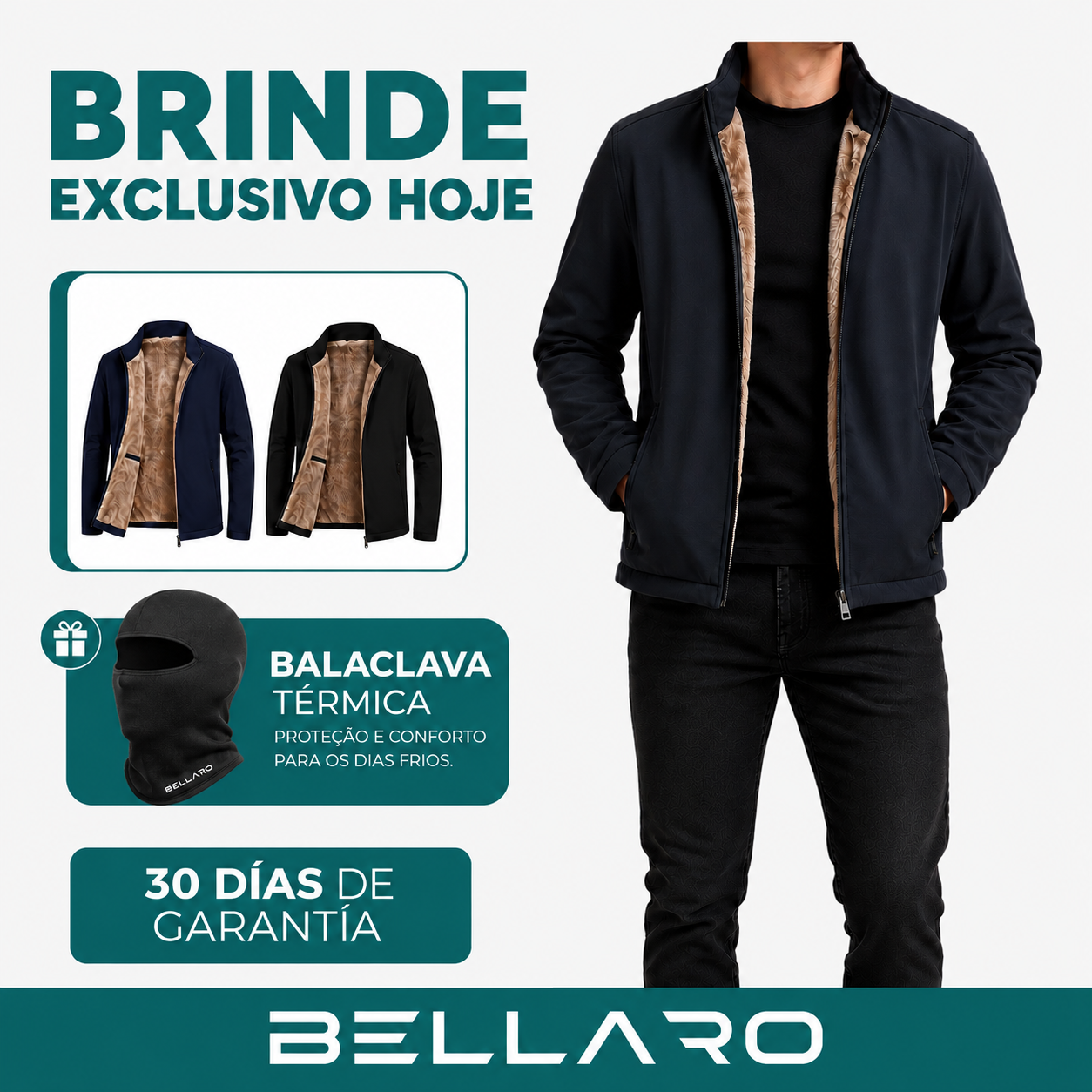 Jaqueta Masculina Nordic Impermeável com Forro em Lã | Proteção e Conforto + Brinde especial