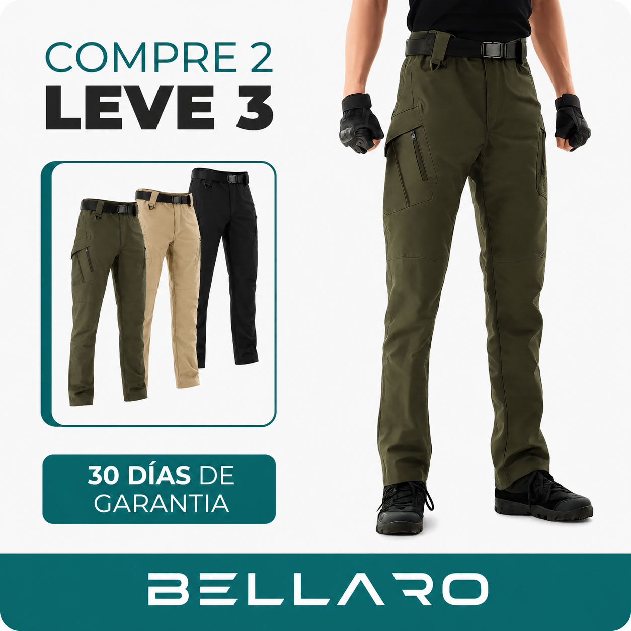 [Leve 3 e Pague 2] Calça Masculina Pioner em Tecido Tático Impermeável | Resistência e Conforto