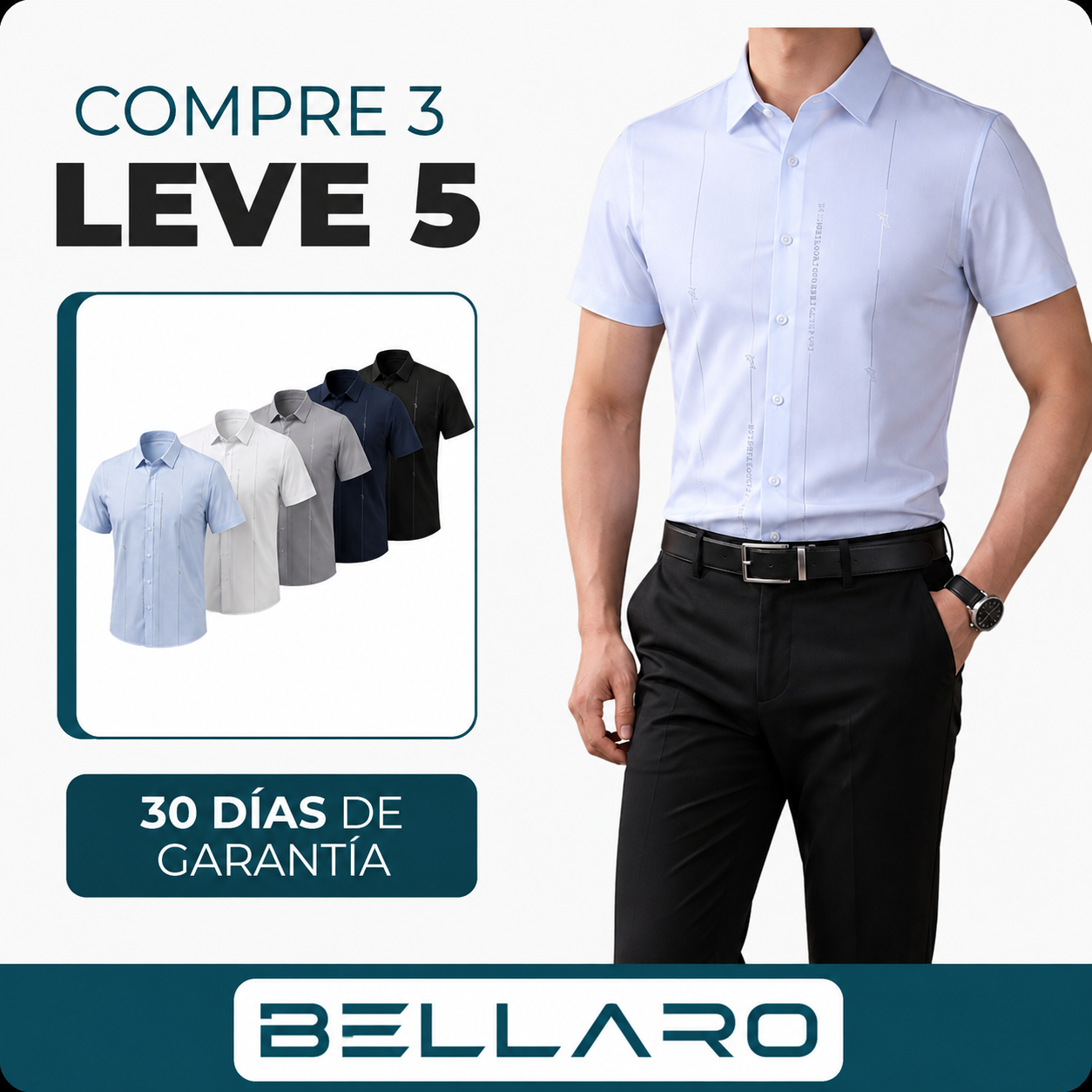 [Leve 5 e Pague 3] Camisa Masculina Varion em Seda Gelada e Poliéster | Frescor, Conforto e Estilo