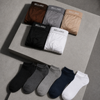 [Leve 10 e Pague 5] Kit Masculino Bellaro – 5 Cuecas Boxer Premium + 5 Pares de Meias