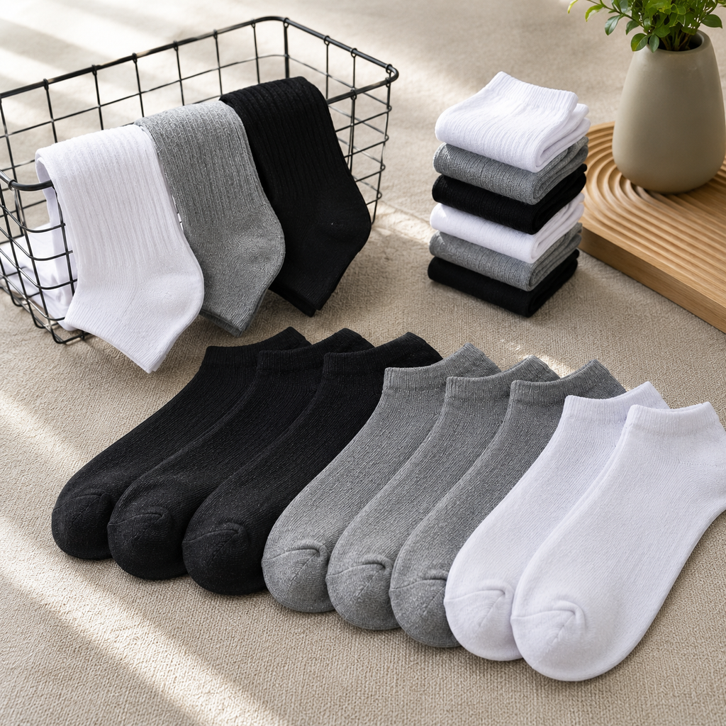 [Kit 10 Pares] Meias Masculinas Norven Premium | Soquete ou Cano Médio – Conforto e Durabilidade