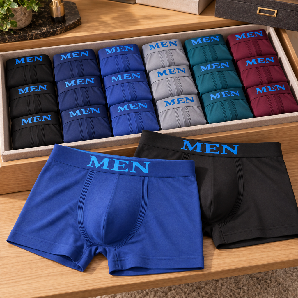Kit 24 Cuecas MEN de Microfibra – Leves, Respiráveis e Confortáveis para o Dia a Dia