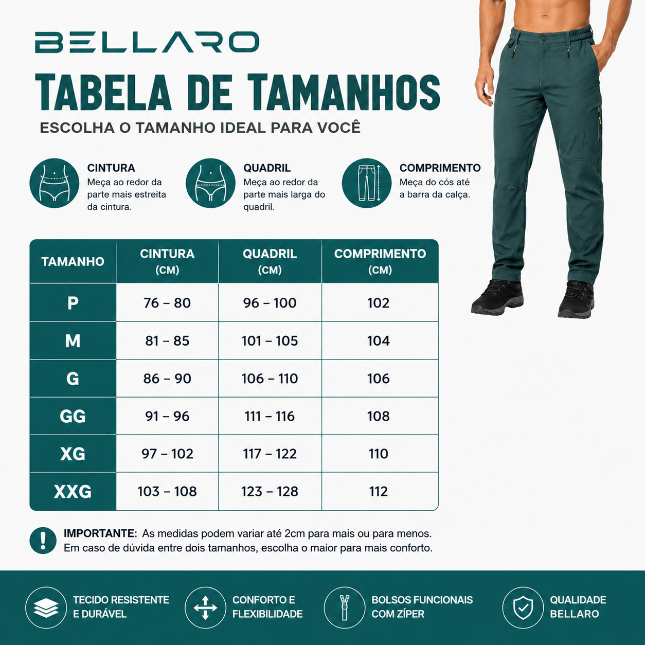 [Leve 3 e Pague 2] Calça Masculina Brutus em Tecido Tático Impermeável | Durabilidade e Estilo
