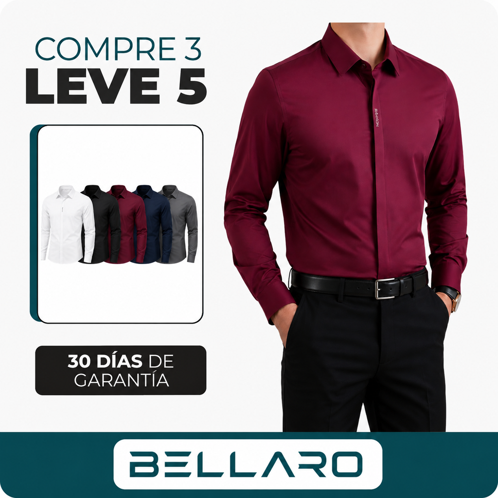 [Leve 5 e Pague 3] Camisa Masculina Elite em Seda Gelada com Elastano | Conforto e Estilo Premium