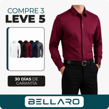 [Leve 5 e Pague 3] Camisa Masculina Elite em Seda Gelada com Elastano | Conforto e Estilo Premium