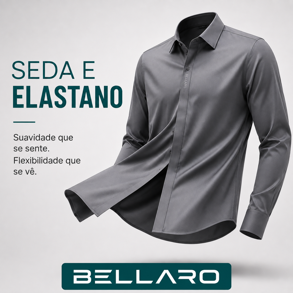 [Leve 5 e Pague 3] Camisa Masculina Elite em Seda Gelada com Elastano | Conforto e Estilo Premium