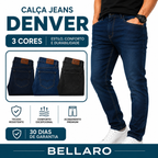 [Leve 3 e Pague 2] Calça Jeans Masculina Denver Premium | Conforto, Estilo e Caimento Perfeito