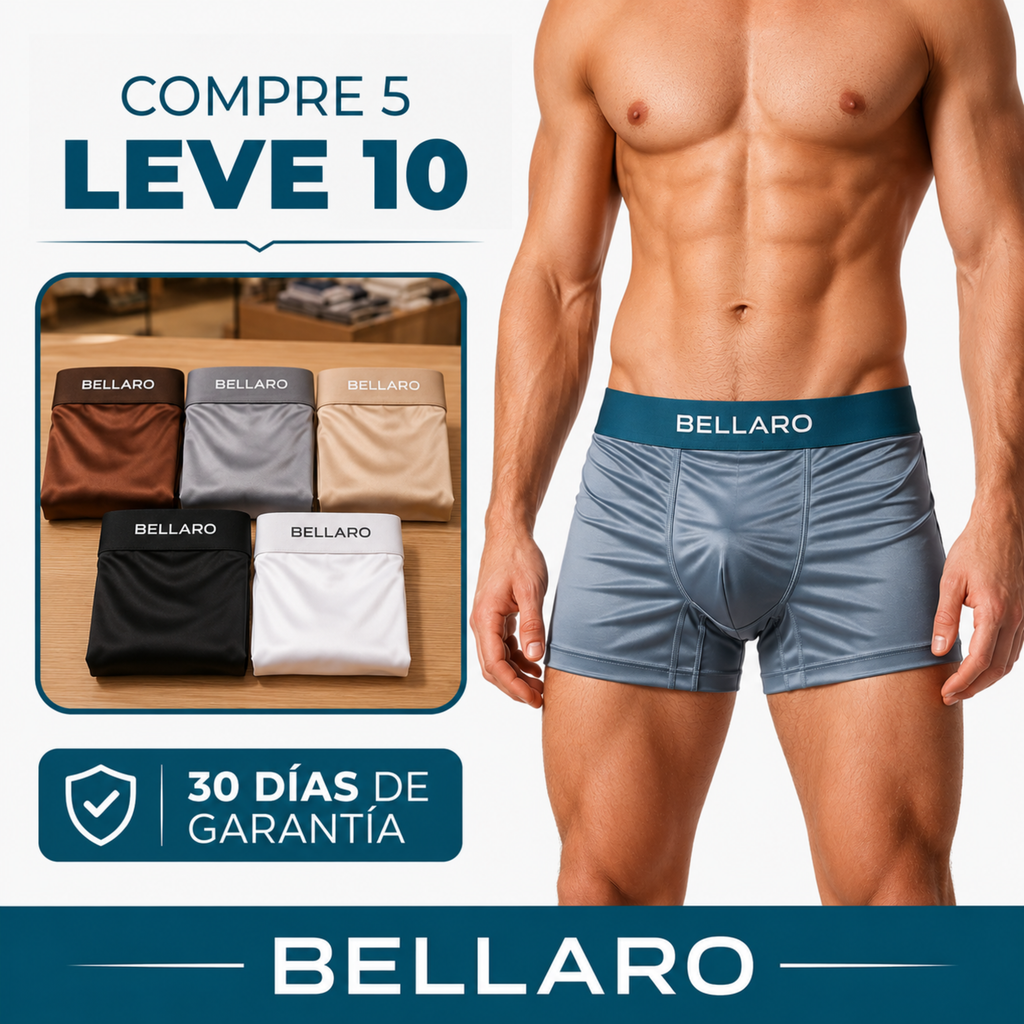 [Leve 10 e Pague 5] Cueca Bóxer Masculina Imperial Antiodor de Seda Gelada Sem Costura (Conforto e Frescor!)